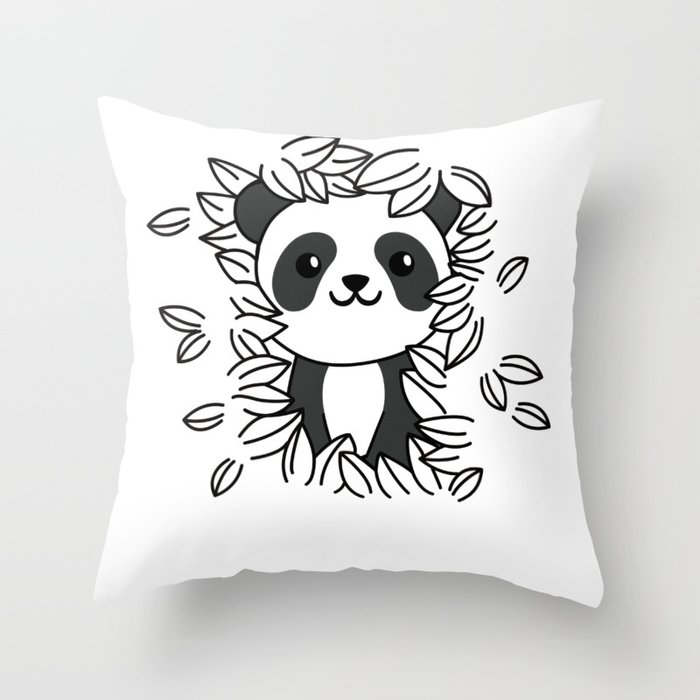 Panda Sweet Animals For Children Kawaii Pandas Throw Pillow