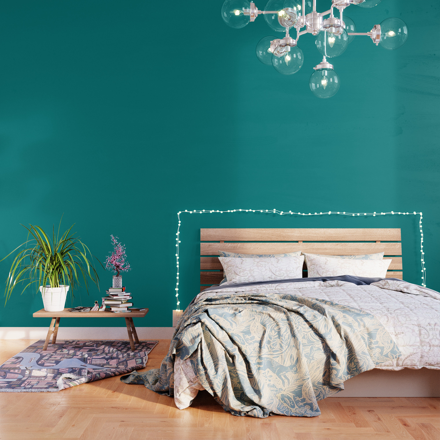 Solid Color Aquamarine Wallpaper By Shabbyhappydesigns Society6