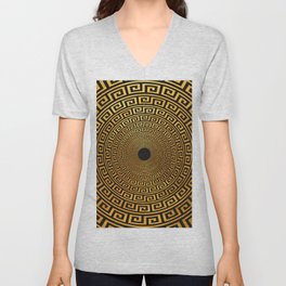 Infinite Greek Circles V Neck T Shirt