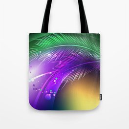 Purple Background with Feathers Tote Bag