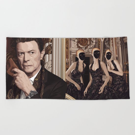 Serious Moonlight Beach Towel