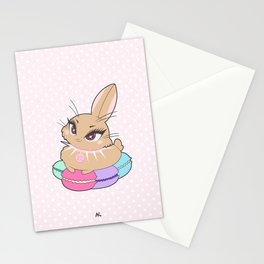 Bunnies - Macarons Stationery Cards