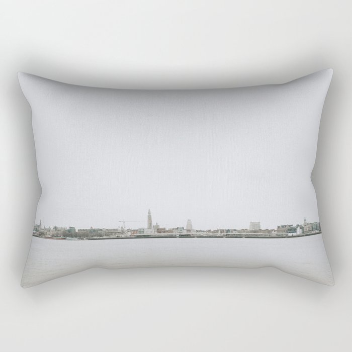 Antwerp Skyline Rectangular Pillow