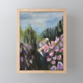 Stop to smell the Flowers Framed Mini Art Print