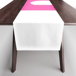 letter B (Pink & White) Table Runner