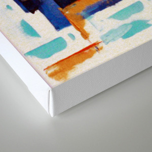 Stairway To Heaven Abstract Acrylic Painting With Blue And White