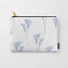 Blue Calla Lily Carry-All Pouch
