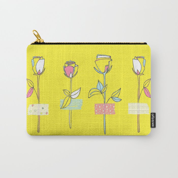 Rosewall (on yellow) Carry-All Pouch