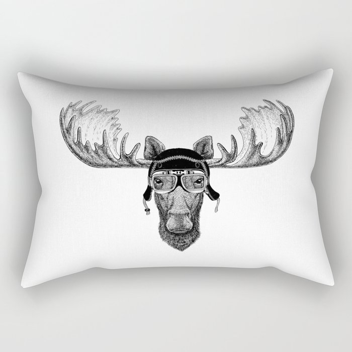 Moose Pilot Rectangular Pillow