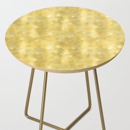 Glam Yellow Diamond Shimmer Glitter Side Table