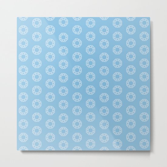 Happy Octagon Gems Metal Print