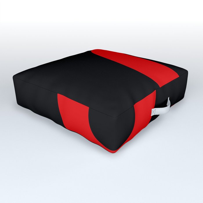 Number 0 (Red & Black) Outdoor Floor Cushion