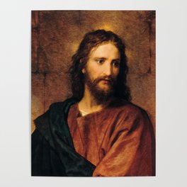 Jesus Christ, Portrait by Heinrich Hofmann Poster