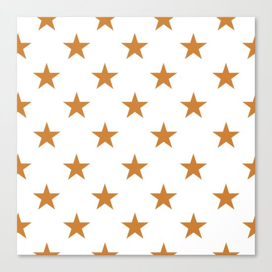 Stars (Bronze/White) Canvas Print