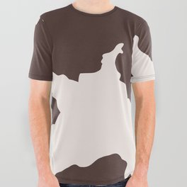 Howdy Cowhide in Brown + Tan All Over Graphic Tee