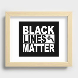 Black Lines Matter Recessed Framed Print