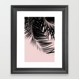 Palm Leaves Blush Summer Vibes #1 #tropical #decor #art #society6 Framed Art Print