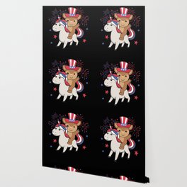 Deer With Unicorn For Fourth Of July Fireworks Wallpaper