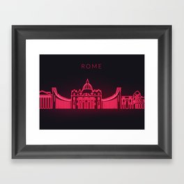 Rome Skyline Colloseum Framed Art Print