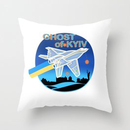 Ghost of Kyiv Throw Pillow
