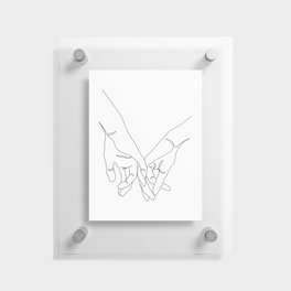 Hands Couple One Line Floating Acrylic Print