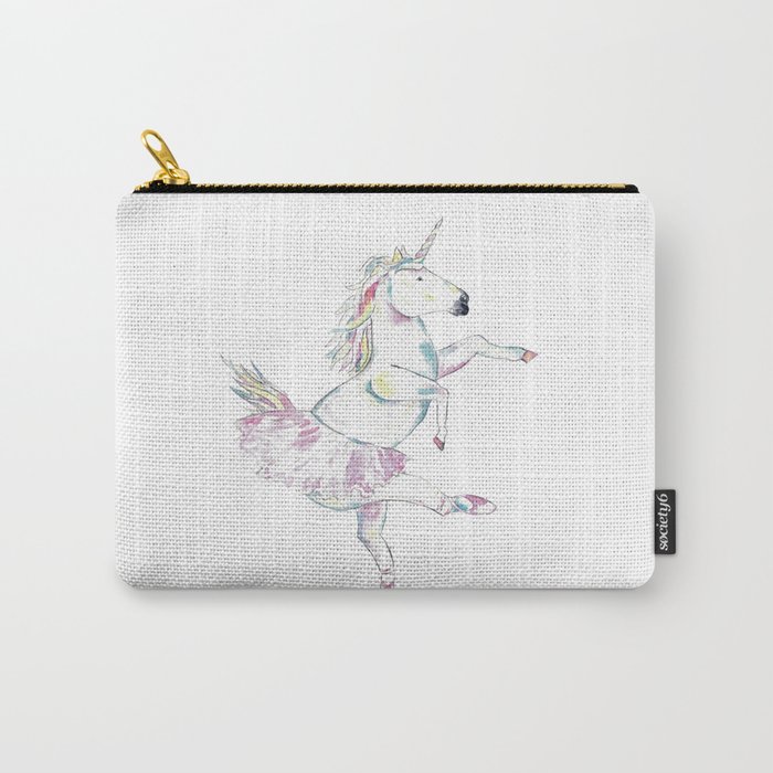 Unicorn ballerina painting watercolour  Carry-All Pouch