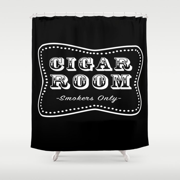 Cigar Room Smokers Only Shower Curtain