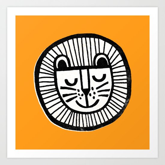 HAPPY LION Art Print