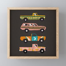 Retro Roads – Charcoal Framed Mini Art Print