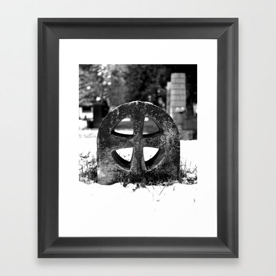 Winter cross Framed Art Print