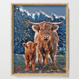 Cider & Mom: The Highland Coos Serving Tray