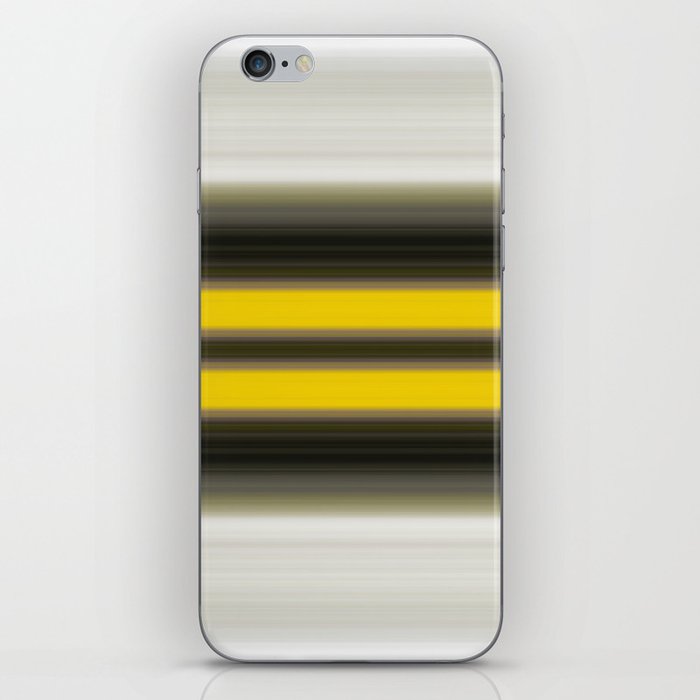 The Highway - Black Yellow Gray And White Art iPhone Skin