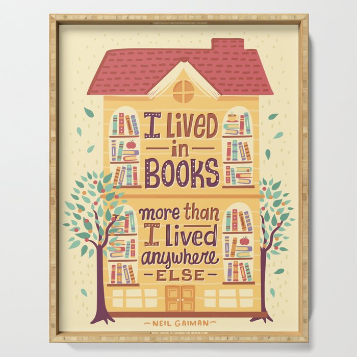 Lived in books Serving Tray