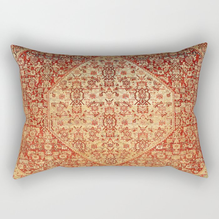 Sehna Saronim Kurdish Northwest Persian Rug Print Rectangular Pillow