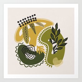 Spring Shapes & Plants III Art Print