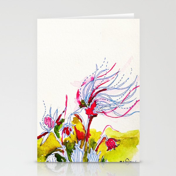 Floral Orchestra #12 [Old Man's Whiskers] Stationery Cards