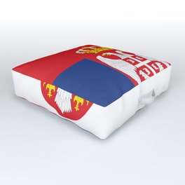Flag of Serbia Outdoor Floor Cushion