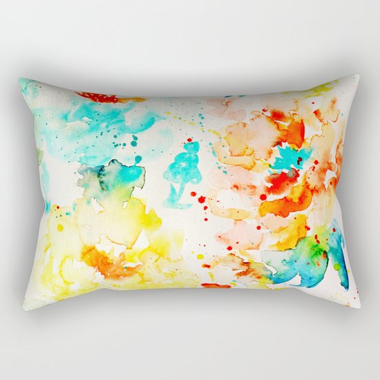 Abstract Flowers 05 Rectangular Pillow