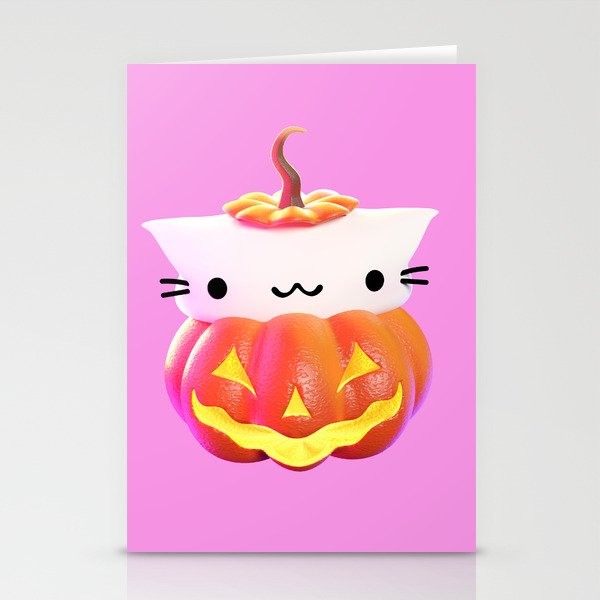 Pumpkin Cat Stationery Cards