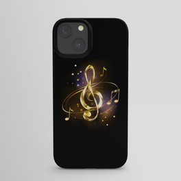 Golden Musical Key iPhone Case