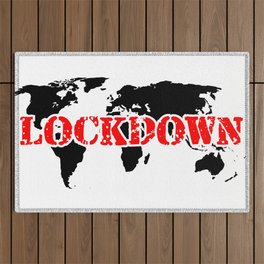 World In Lockdown Outdoor Rug