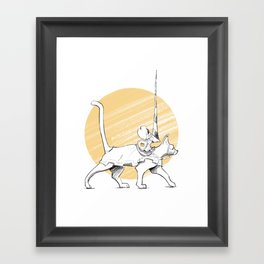 Mouse knight and the horse T-shirt Framed Art Print