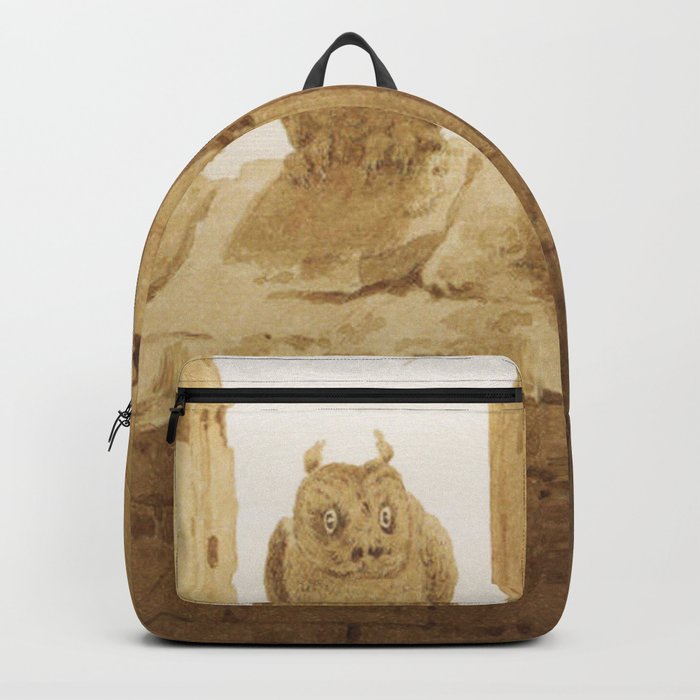 Owl at the castle window Backpack