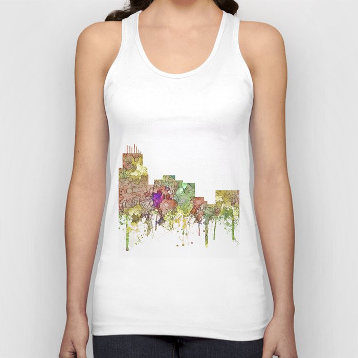 Durham NC Skyline Faded Glory Tank Top
