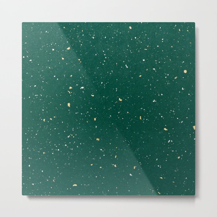 Dark Green Star Metal Print