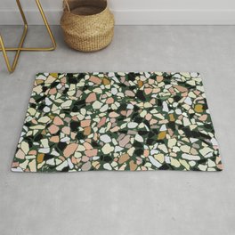 Pink and Green Terrazzo Area & Throw Rug