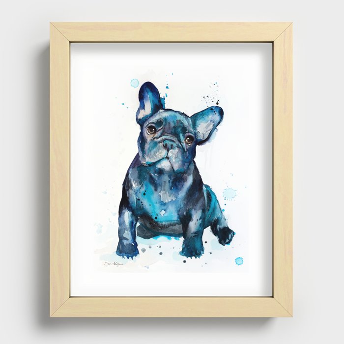 French Bulldog Recessed Framed Print