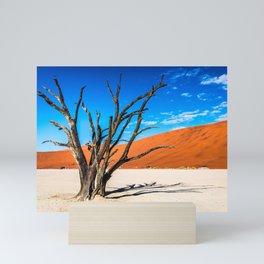 Dead tree in Deadvlei, Namibia Mini Art Print