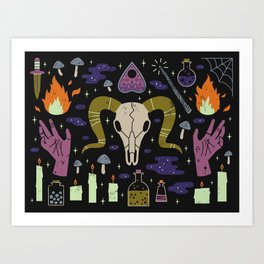 Spooky Horoscopes: Aries Art Print