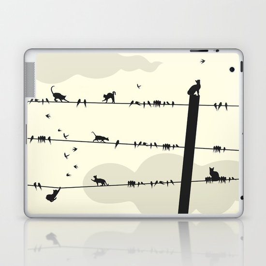 Cats and Birds Laptop & iPad Skin